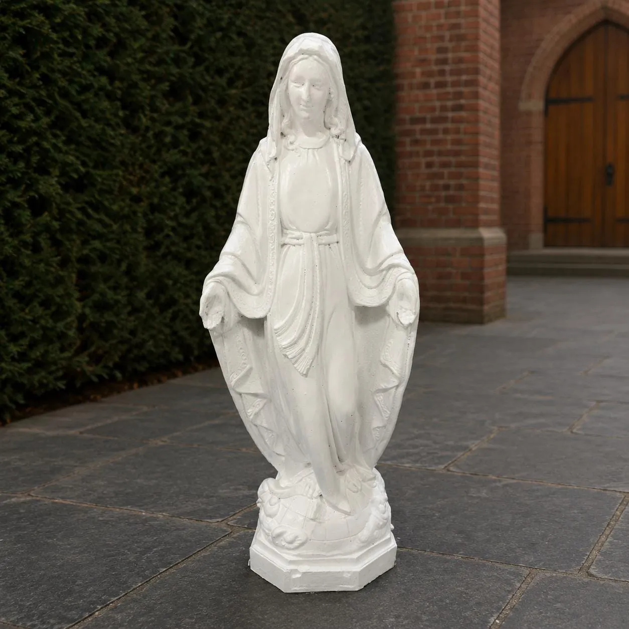 33″ Virgin Mary Statue, Solid Concrete, photo 10 of 10