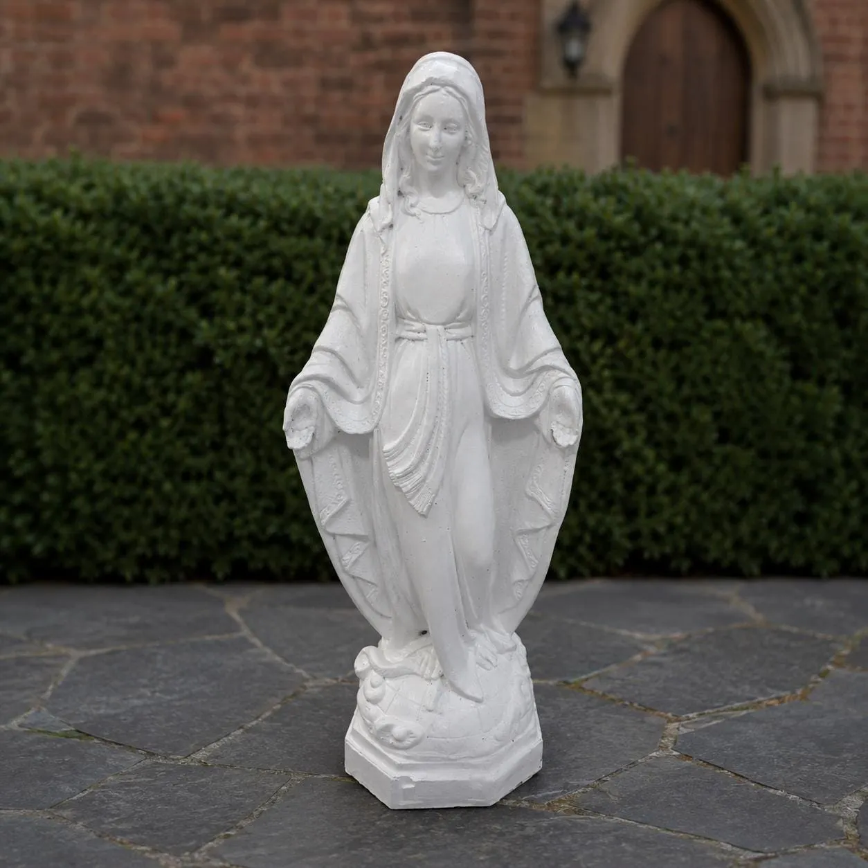 33″ Virgin Mary Statue, Solid Concrete, photo 3 of 10