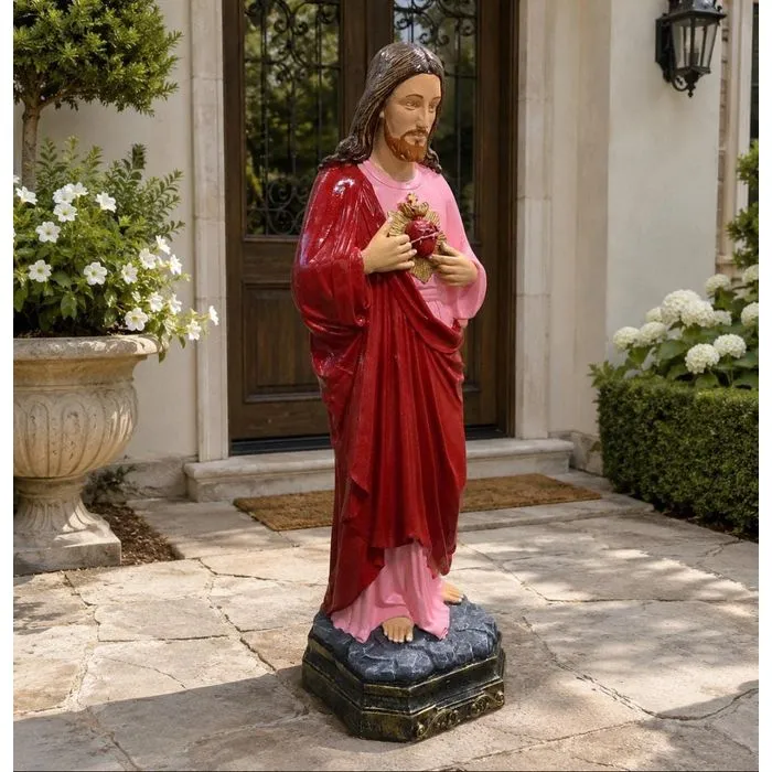 48″ Sacred Heart of Jesus, Solid Concrete