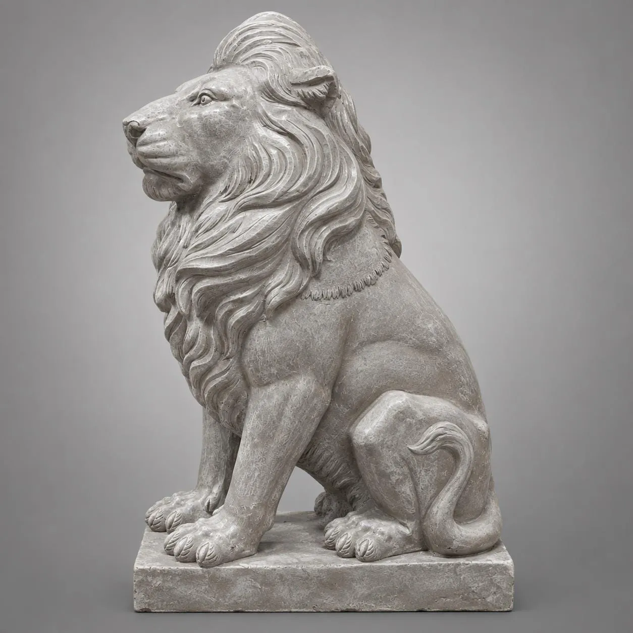 40″ Estate Lion, Each — Solid Concrete, photo 3 of 9