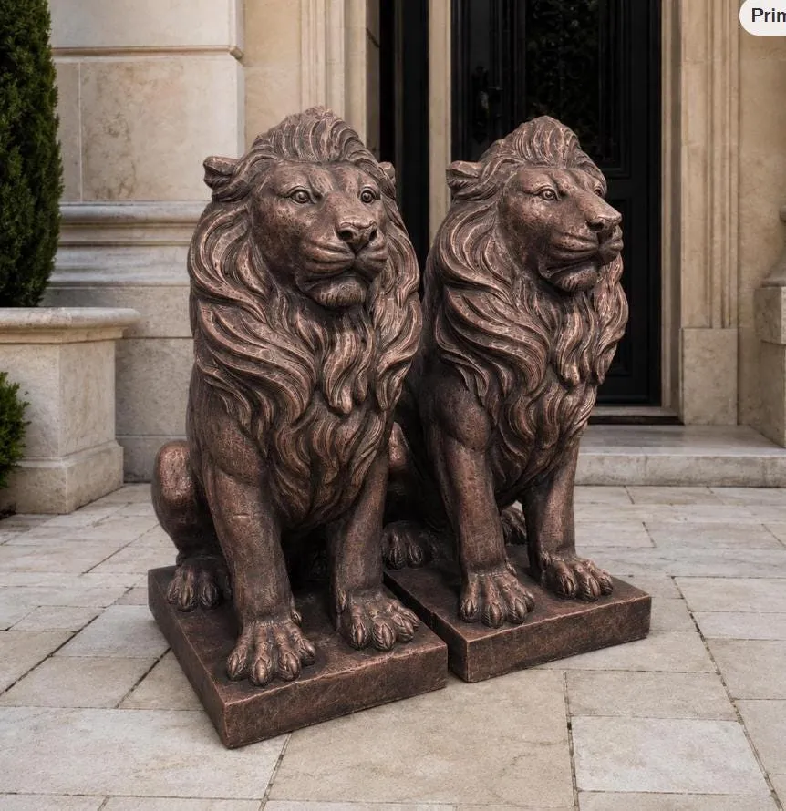 40″ Estate Lion, Each — Solid Concrete, photo 9 of 9