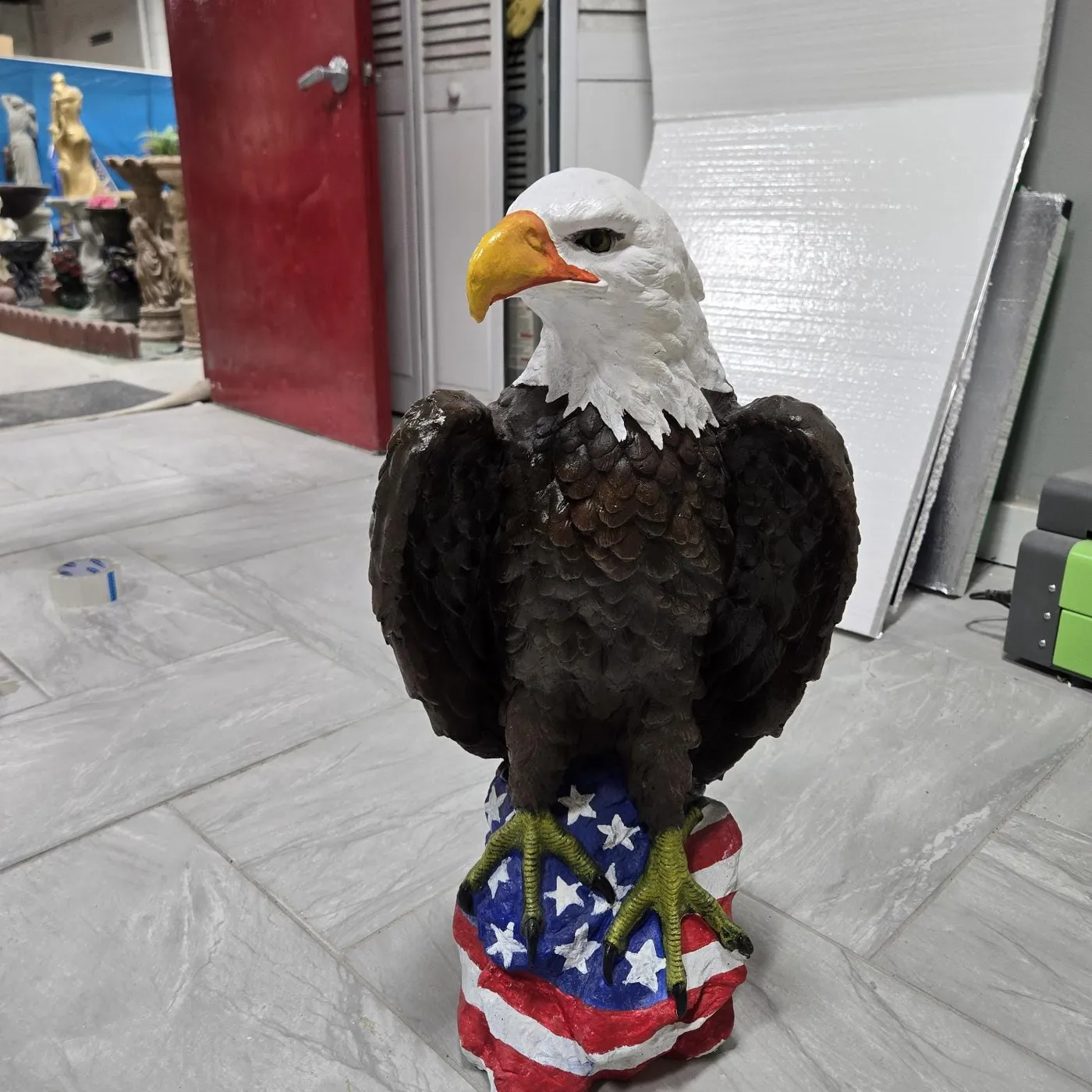 24″ Perched Bald Eagle, Solid Concrete, photo 10 of 10
