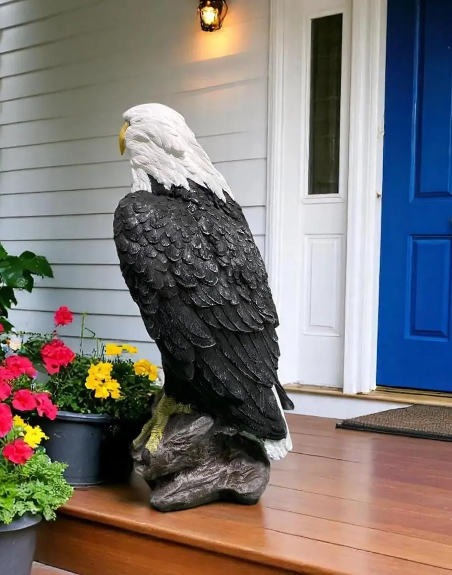 24″ Perched Bald Eagle, Solid Concrete, photo 7 of 10