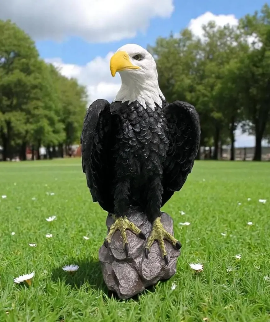 24″ Perched Bald Eagle, Solid Concrete, photo 8 of 10
