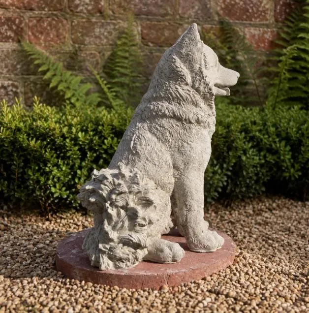 14″ Upright Husky Puppy, Solid Concrete, photo 6 of 7