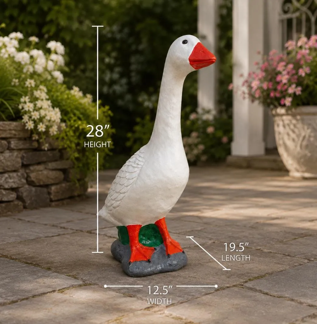 28″ Porch Goose, Solid Concrete, photo 2 of 6