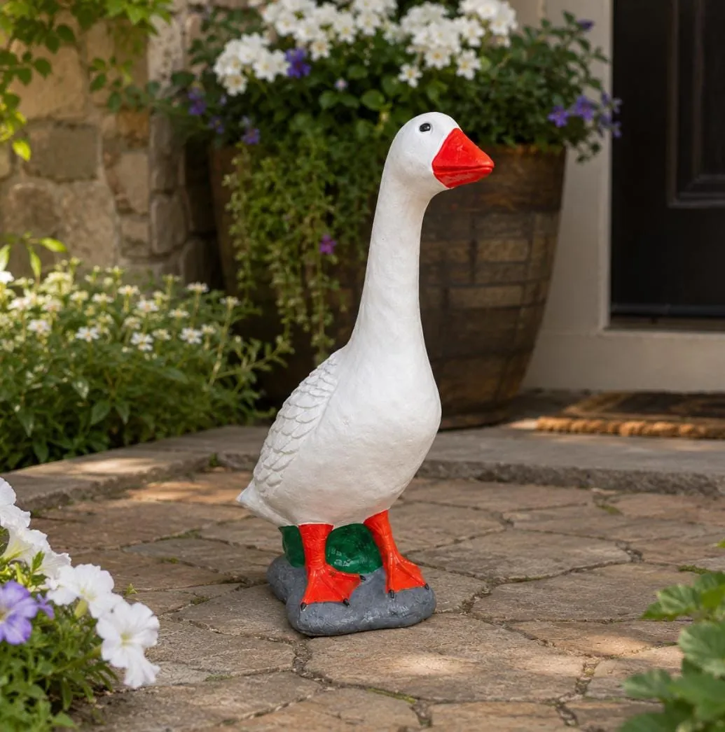 28″ Porch Goose, Solid Concrete, photo 4 of 6