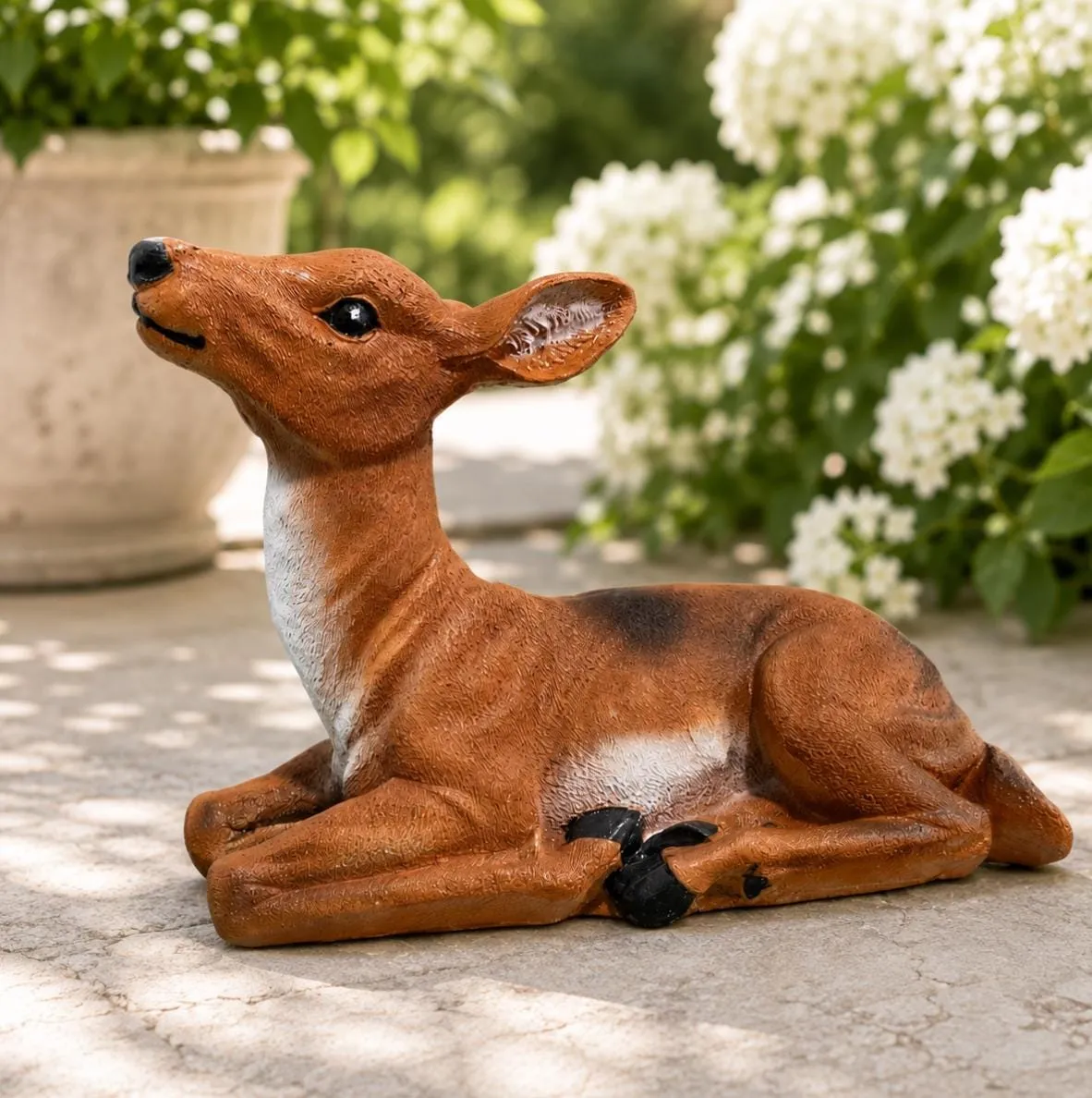 Fawn Statue, Hand-Painted Concrete, photo 2 of 10