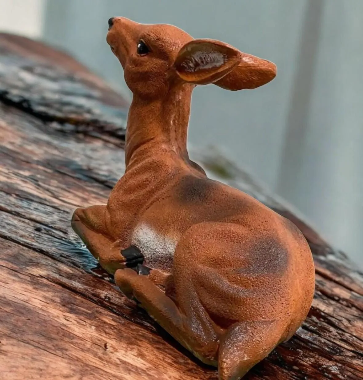 Fawn Statue, Hand-Painted Concrete, photo 6 of 10