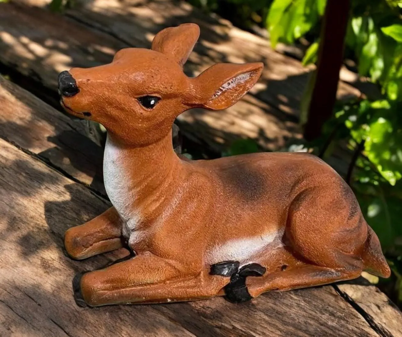 Fawn Statue, Hand-Painted Concrete, photo 8 of 10