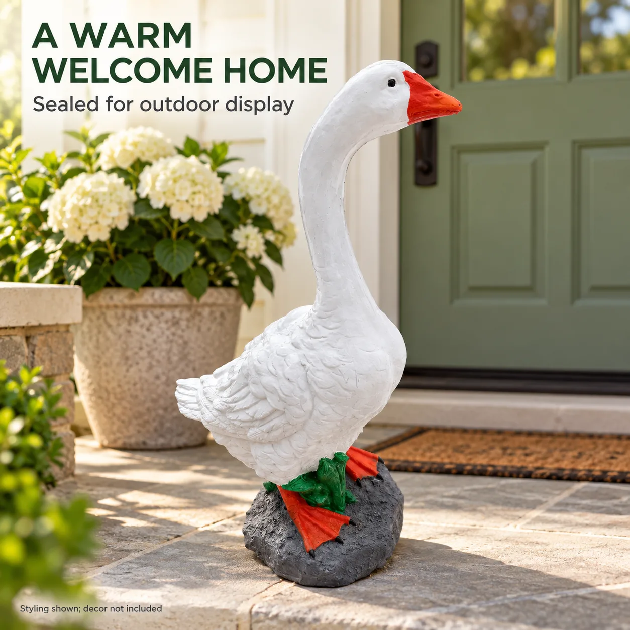 20″ Porch Goose, Solid Concrete, photo 5 of 8