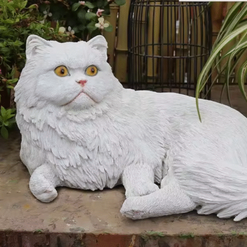 Concrete Persian Cat Statue