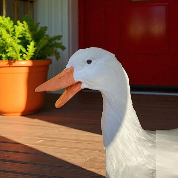 17" Cement porch Goose Statue