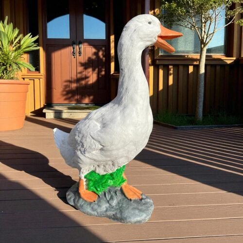 17" Cement porch Goose Statue