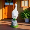 17" Cement porch Goose Statue