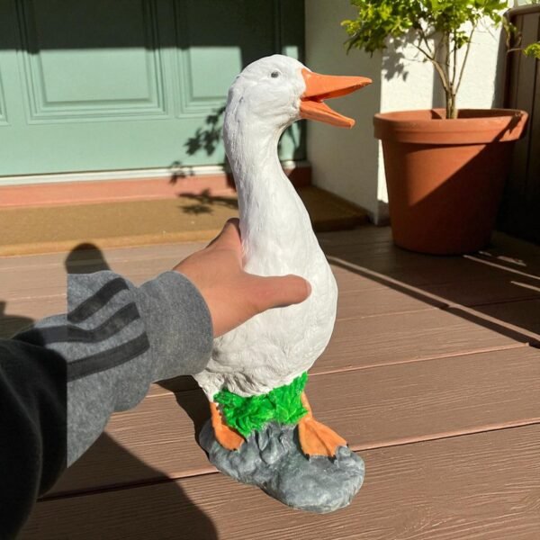17" Cement porch Goose Statue