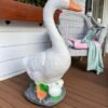 19" Cement porch Goose Statue