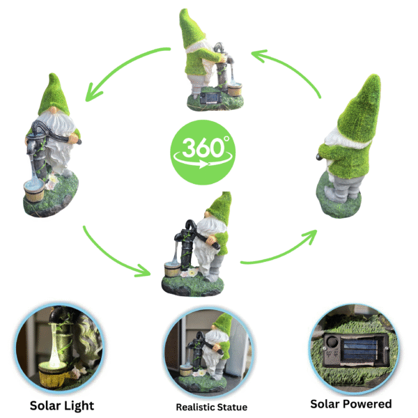 1 Solar gnome Pumping Water