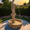 6.5ft Tall MASSIVE Concrete Water Fountain with Lady Holding Urns Large Outdoor Garden Fountain Fully Functional Weatherproof fountain
