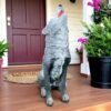 Howling Concrete 30" Wolf statue