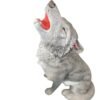 Howling Concrete 30" Wolf statue