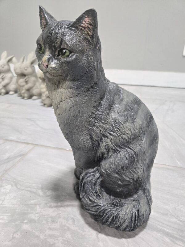 1 (3) HEAVY DUTY Custom Cat statue Upright Memorial Life size cat statue Handmade and can be custom painted Cat Garden Ornament, Cute Christmas gifts,