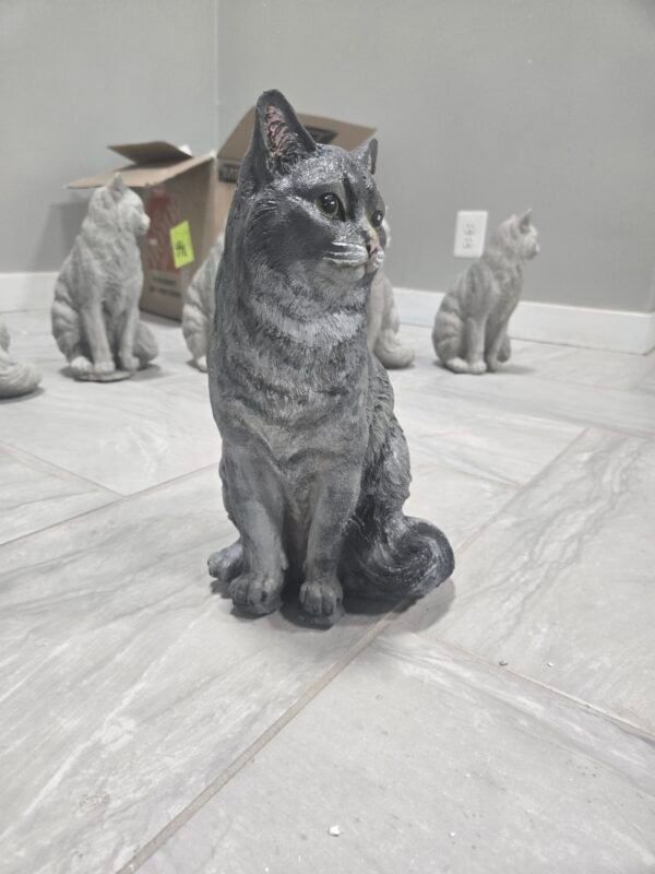1 (8) HEAVY DUTY Custom Cat statue Upright Memorial Life size cat statue Handmade and can be custom painted Cat Garden Ornament, Cute Christmas gifts,