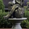 21" Concrete Angel with Wings Statue, Modern Home Decor, Garden Decor, Home Decor All Occasion gift, outdoor concrete garden statues