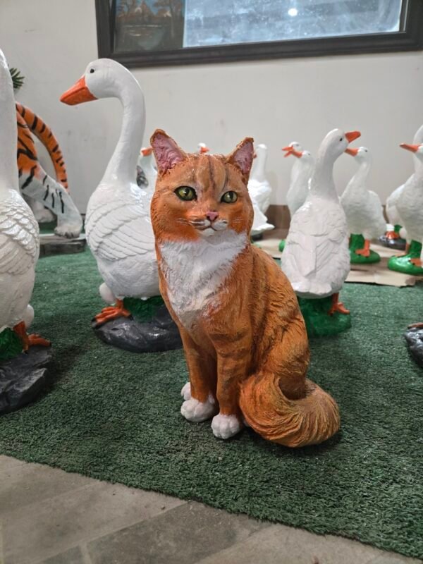 20241125_173629 HEAVY DUTY Custom Cat statue Upright Memorial Life size cat statue Handmade and can be custom painted Cat Garden Ornament, Cute Christmas gifts,