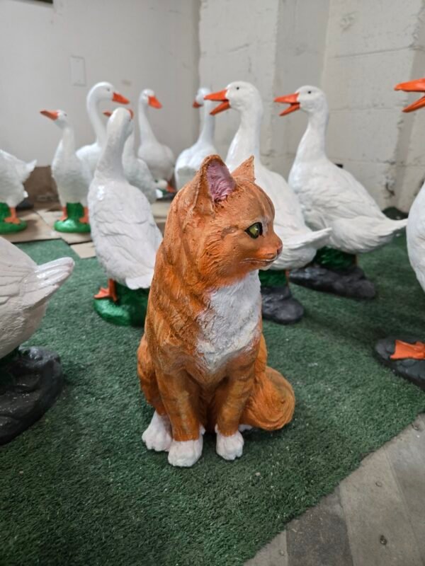 20241125_173635 HEAVY DUTY Custom Cat statue Upright Memorial Life size cat statue Handmade and can be custom painted Cat Garden Ornament, Cute Christmas gifts,