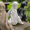 21" Concrete Angel with Wings Statue, Modern Home Decor, Garden Decor, Home Decor All Occasion gift, outdoor concrete garden statues