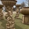 Baroque Cherubs Bird Bath 4Ft CONCRETE Baby Angels Statue, Sculpture, Free Customization, Free Paints, Art Sculpture