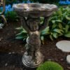 24" Concrete Birdbath Sculptor, finest stone finish, Outdoor Garden Figurine, Garden Decor,  birthday gifts, all occasions gift