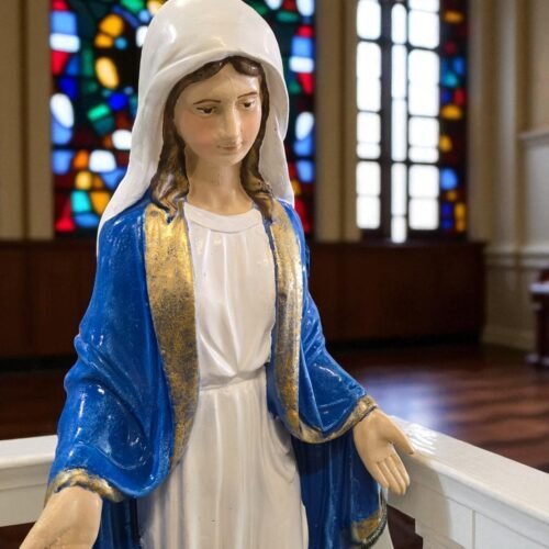 4 Ft Virgin Mary Concrete Religious Statue HANDMADE and Hand-Painted,  Housewarming decor. Christianity/Religion. Christmas Gift/Present