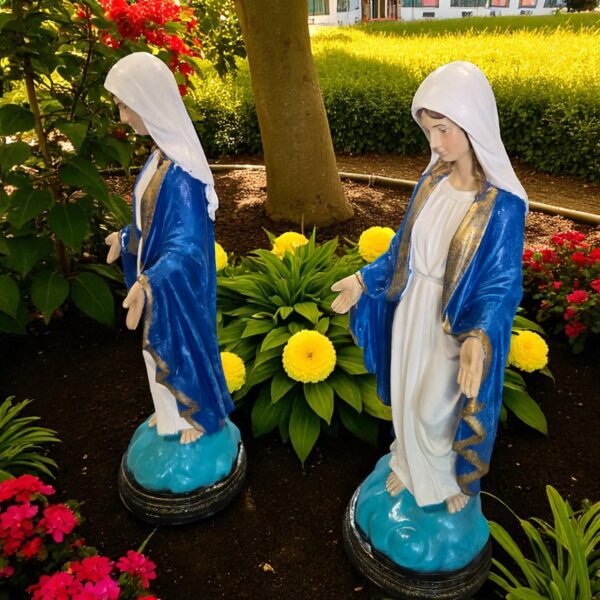 4 Ft Virgin Mary Concrete Religious Statue HANDMADE and Hand-Painted,  Housewarming decor. Christianity/Religion. Christmas Gift/Present