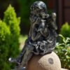 24" Concrete Sitting Angel with Wings Statue, Modern Home Decor, Garden Decor, Home Decor All Occasion gift, outdoor concrete garden statues