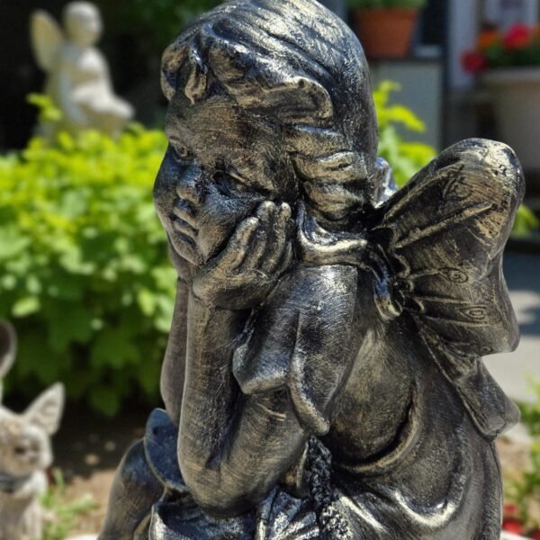 20250724_150100-Photoroom 24" Concrete Sitting Angel with Wings Statue, Modern Home Decor, Garden Decor, Home Decor All Occasion gift, outdoor concrete garden statues