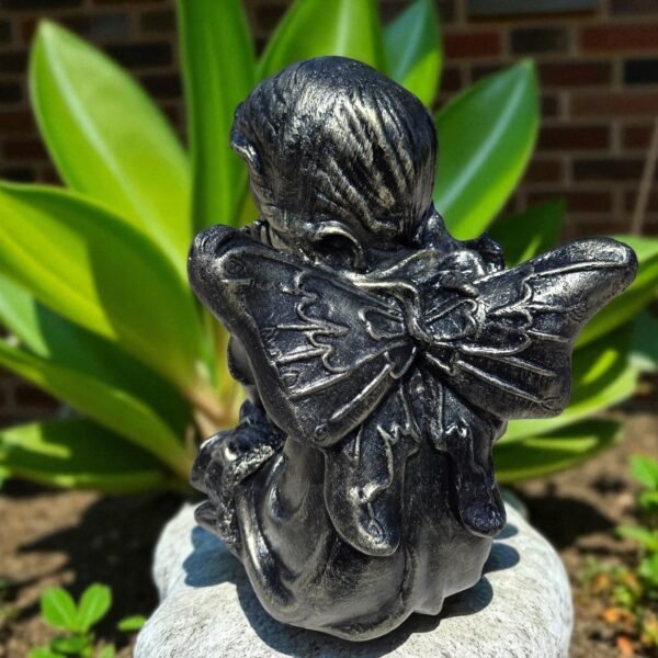 20250724_150104-Photoroom 24" Concrete Sitting Angel with Wings Statue, Modern Home Decor, Garden Decor, Home Decor All Occasion gift, outdoor concrete garden statues
