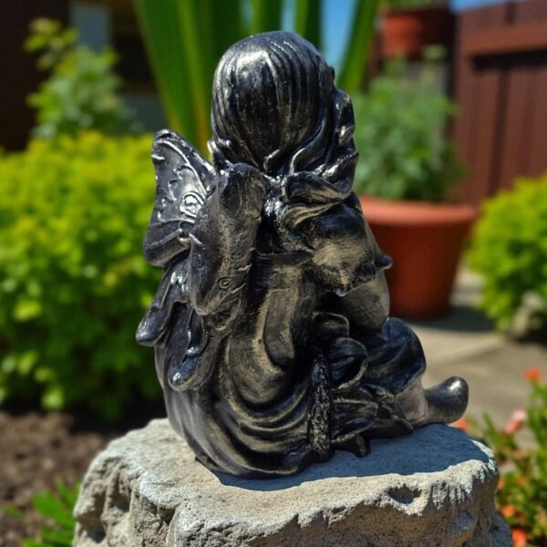 20250724_150109-Photoroom 24" Concrete Sitting Angel with Wings Statue, Modern Home Decor, Garden Decor, Home Decor All Occasion gift, outdoor concrete garden statues