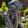24" Concrete Sitting Angel with Wings Statue, Modern Home Decor, Garden Decor, Home Decor All Occasion gift, outdoor concrete garden statues