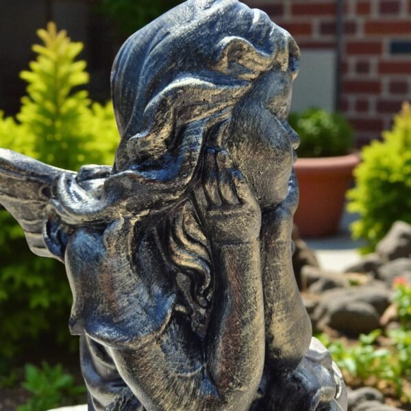 20250724_150115-Photoroom 24" Concrete Sitting Angel with Wings Statue, Modern Home Decor, Garden Decor, Home Decor All Occasion gift, outdoor concrete garden statues