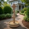 MASSIVE 7.5 FOOT Concrete Water Fountain with Pump – Fully Functional Outdoor Garden Cherub Fountain - easy set up fountain, Weatherproof