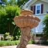 MASSIVE 7.5 FOOT Concrete Water Fountain with Pump – Fully Functional Outdoor Garden Cherub Fountain - easy set up fountain, Weatherproof