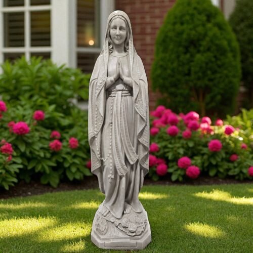 Large 33" Concrete Virgin Mary Statue, Outdoor Statues finest stone finish home decor, Christmas gift, Mother's Day gift, all occasions gift