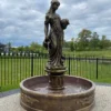 64"- Tall MASSIVE Concrete Water Fountain with Lady Holding Urns Large Outdoor Garden Fountain Fully Functional Weatherproof fountain