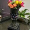 23" Large Solid Concrete Rosenstein Urn Planter, Outdoor Garden Decor , Outdoor Concrete statues, solid Concrete flower pot