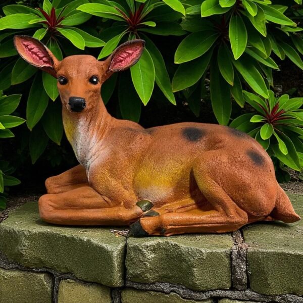22" Solid concrete sitting Mother Deer Statue, Modern Home Decor, Garden Decor, Home Decor Mothers day gift's birthdays gift outdoor statues