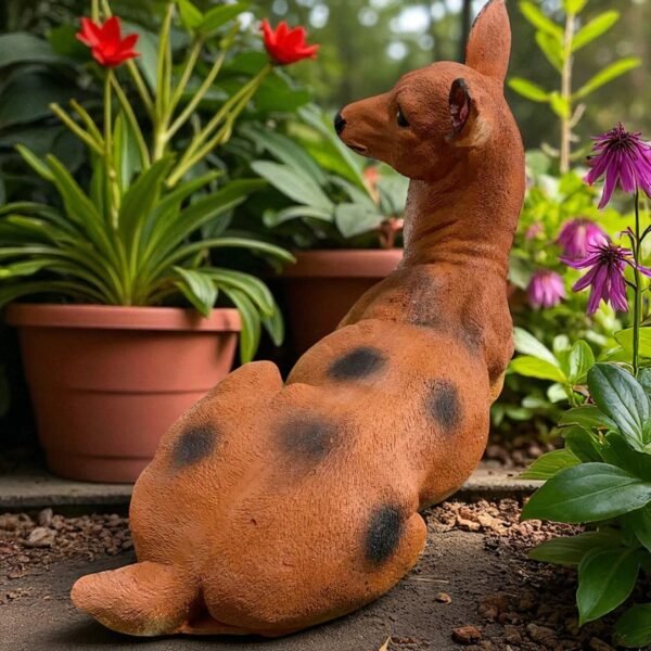 22" Solid concrete sitting Mother Deer Statue, Modern Home Decor, Garden Decor, Home Decor Mothers day gift's birthdays gift outdoor statues