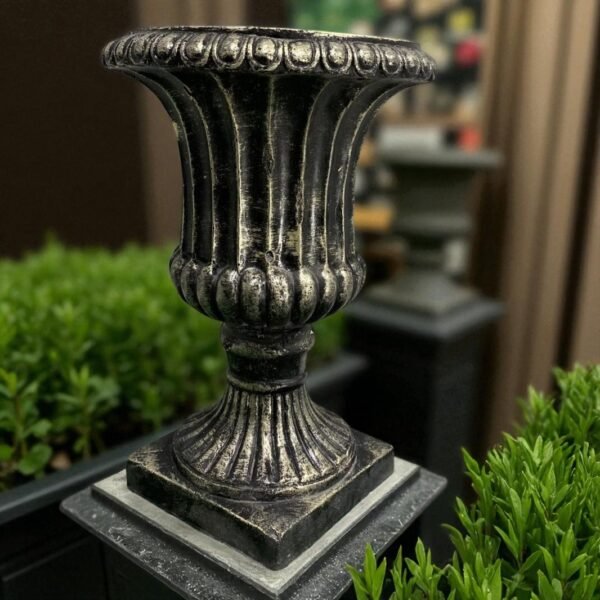 25" Large Solid Concrete Rosenstein Urn Planter, Outdoor Garden Decor , Outdoor Concrete statues, solid Concrete flower pot