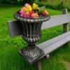 25" Large Solid Concrete Rosenstein Urn Planter, Outdoor Garden Decor , Outdoor Concrete statues, solid Concrete flower pot
